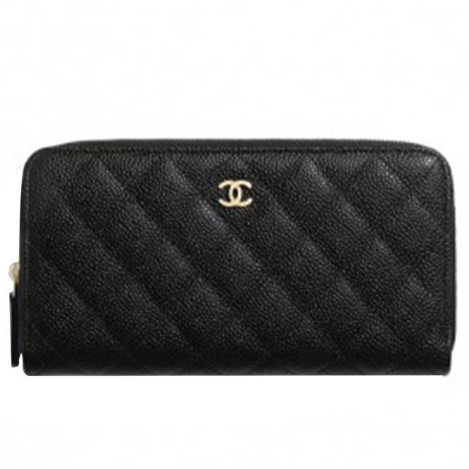 CHANEL CLASSIC LONG ZIPPED WALLET GOLD HARDWARE   AP0242 Y01864 C3906 （19.5*10.5*2cm）